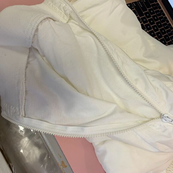 Mens Vintage 90s Nike‎ Swoosh Logo Windbreaker Track Pants White Semi-Opaque XXL - Picture 7 of 14